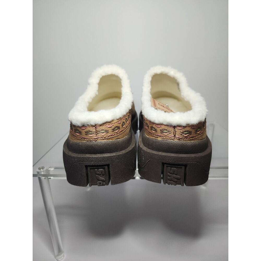 Skechers Women's Platform Mule Clogs Slippers Tan Brown Sz 8.5 NWT Memory Foam - Picture 12 of 16